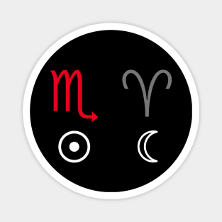 Scorpio Sun Aries Moon Zodiac Sign Magnet